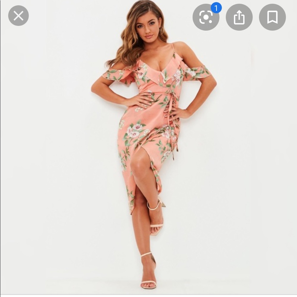 Misguided frill midi dress